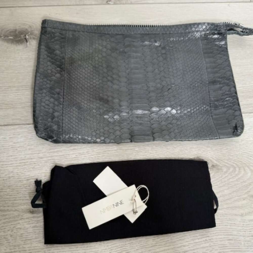 NMBR NINE Genuine Python Leather Soft Clutch Bag … - image 9